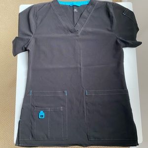 Black Nursing Scrub Top